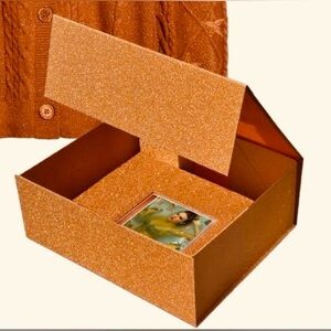 Taylor Swift The Life Of Showgirl Orange Glitter Gift Box with Unopened CD